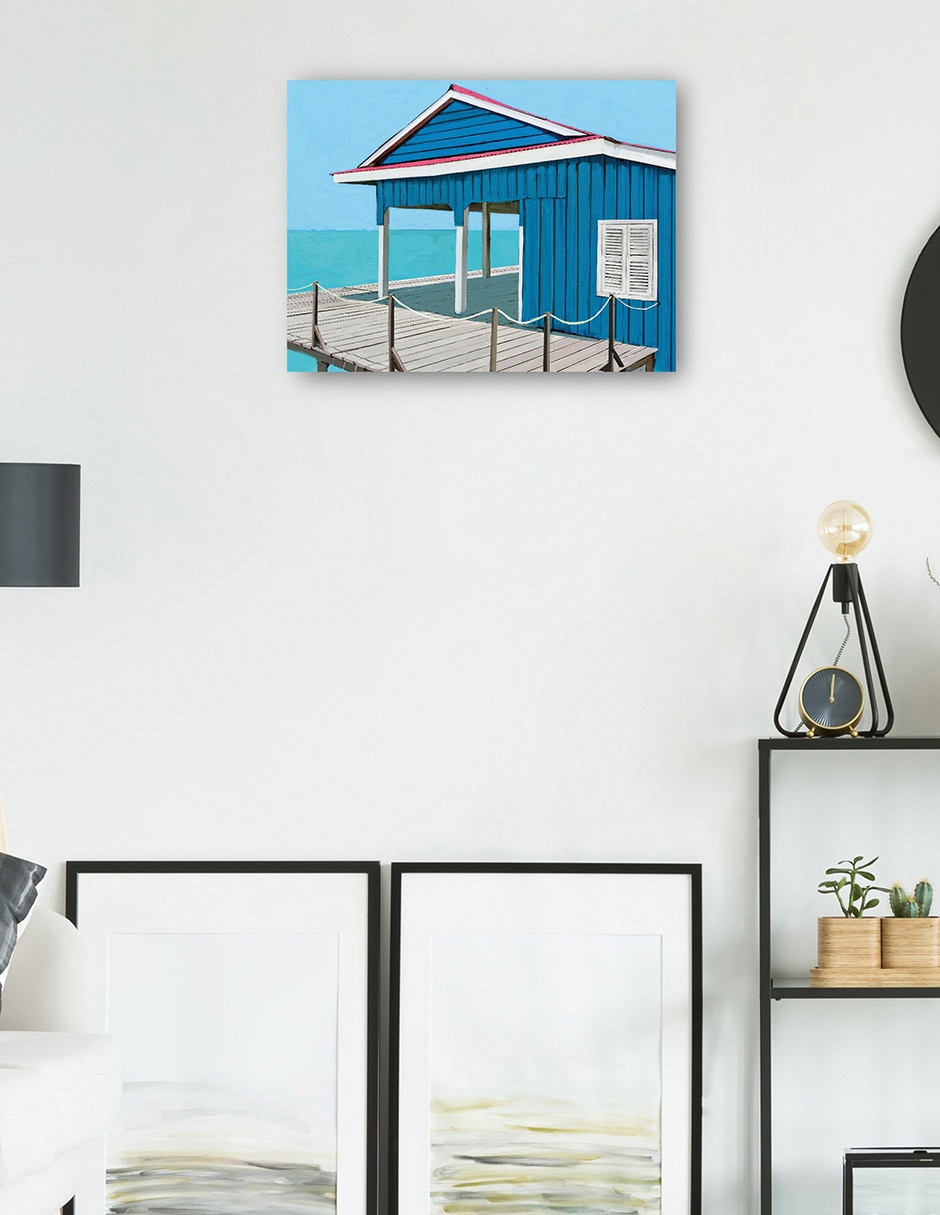 Cuadro decorativo Blues Playero - Impresión En Lienzo técnica mixta Playas 3