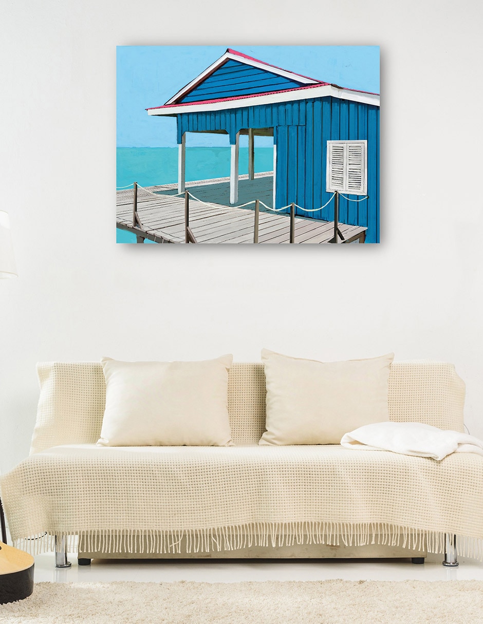 Cuadro decorativo Blues Playero - Impresión En Lienzo técnica mixta Playas 6
