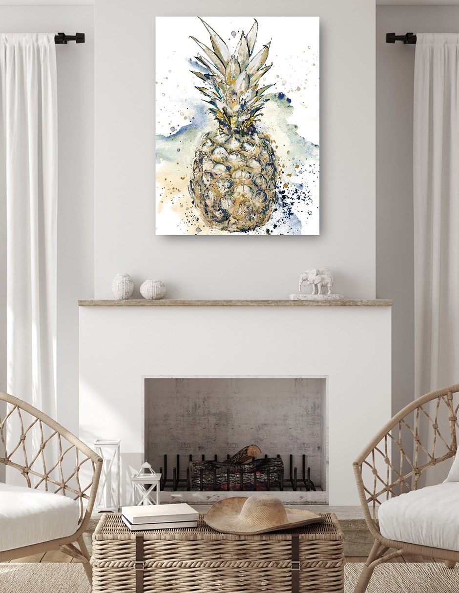 Cuadro decorativo Bienvenidos - Impresión En Lienzo técnica mixta Frutas 3