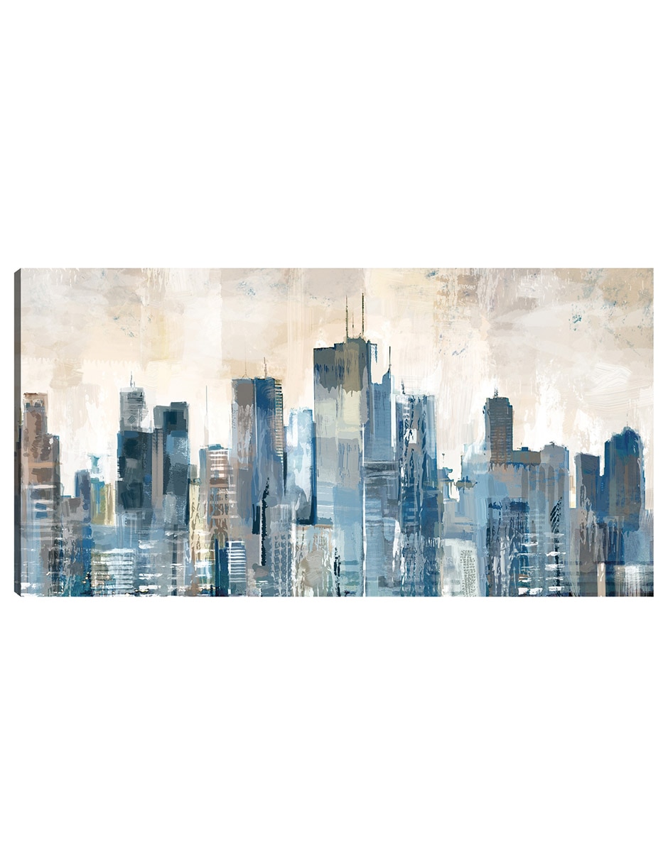 Cuadro decorativo Blues Urbano - Impresión En Lienzo técnica mixta Edificios Cuadro decorativo Blues Urbano - Impresión En Lienzo técnica mixta Edificios
