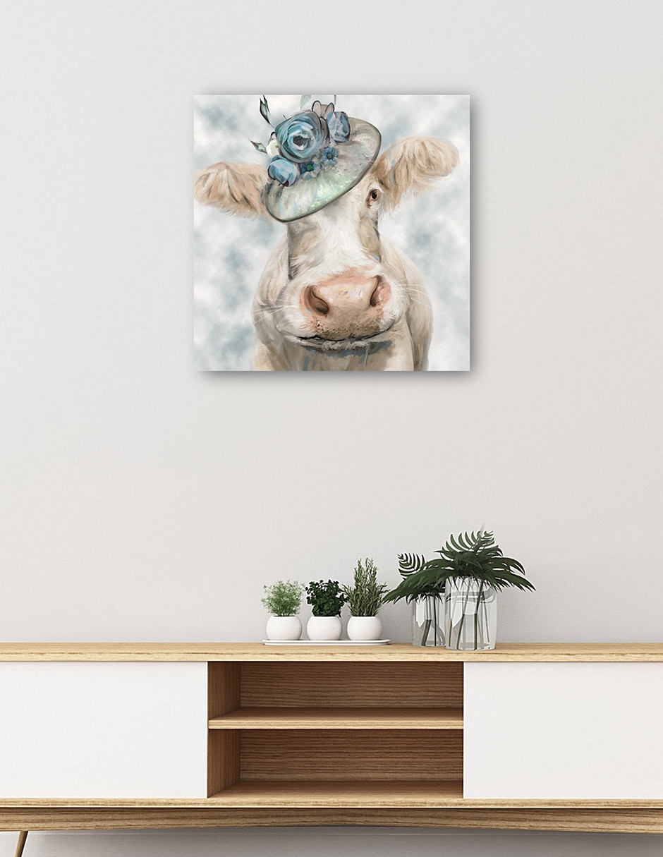 Cuadro decorativo Bella Azul - Impresión En Lienzo técnica mixta Animales Domésticos 5