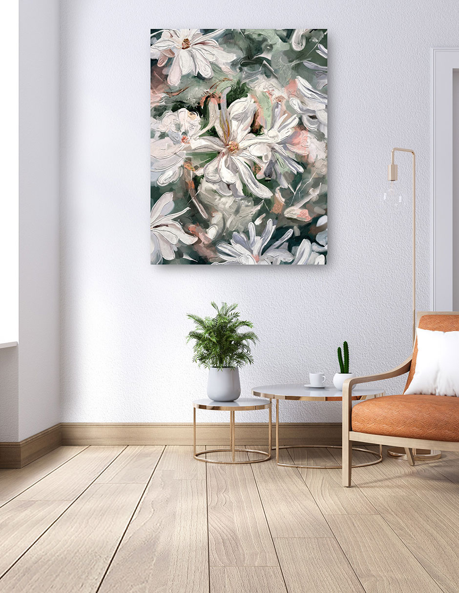 Cuadro decorativo Blancos De Jardín - Impresión En Lienzo técnica mixta Naturaleza 6