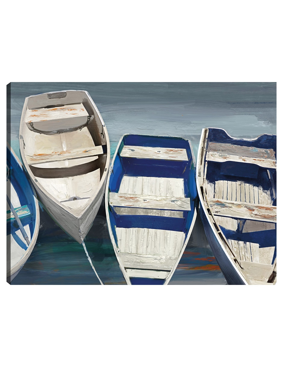 Cuadro decorativo Barcos De Playa - Impresión En Lienzo técnica mixta Costero