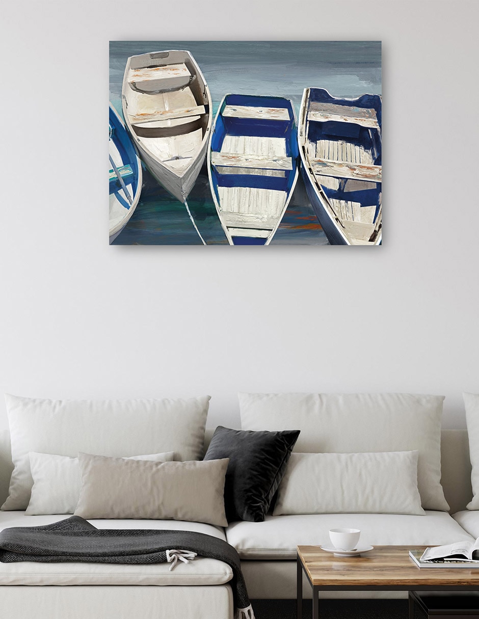 Cuadro decorativo Barcos De Playa - Impresión En Lienzo técnica mixta Costero 5