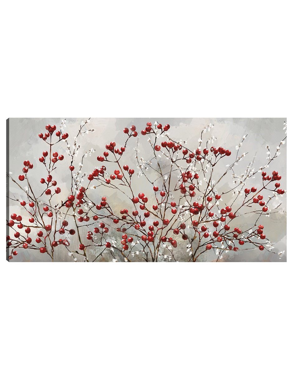 Cuadro decorativo Bayas De Invierno - Impresión En Lienzo técnica mixta Naturaleza