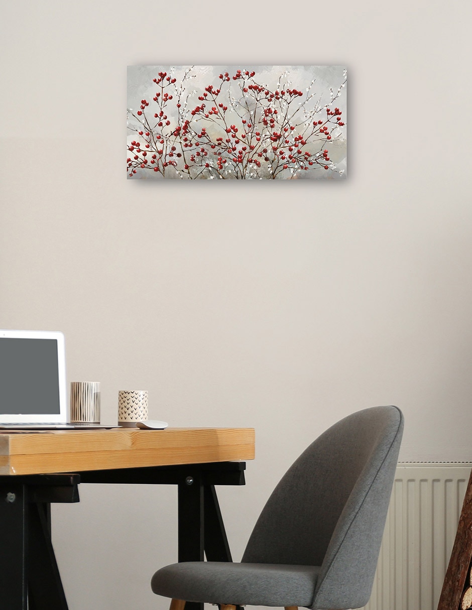 Cuadro decorativo Bayas De Invierno - Impresión En Lienzo técnica mixta Naturaleza 2