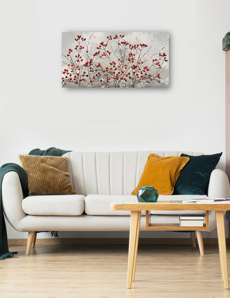 Cuadro decorativo Bayas De Invierno - Impresión En Lienzo técnica mixta Naturaleza 5