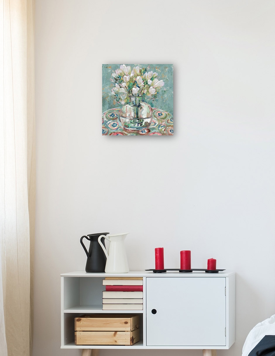 Cuadro decorativo Barcelona Blues - Impresión En Lienzo técnica mixta Floreros 3