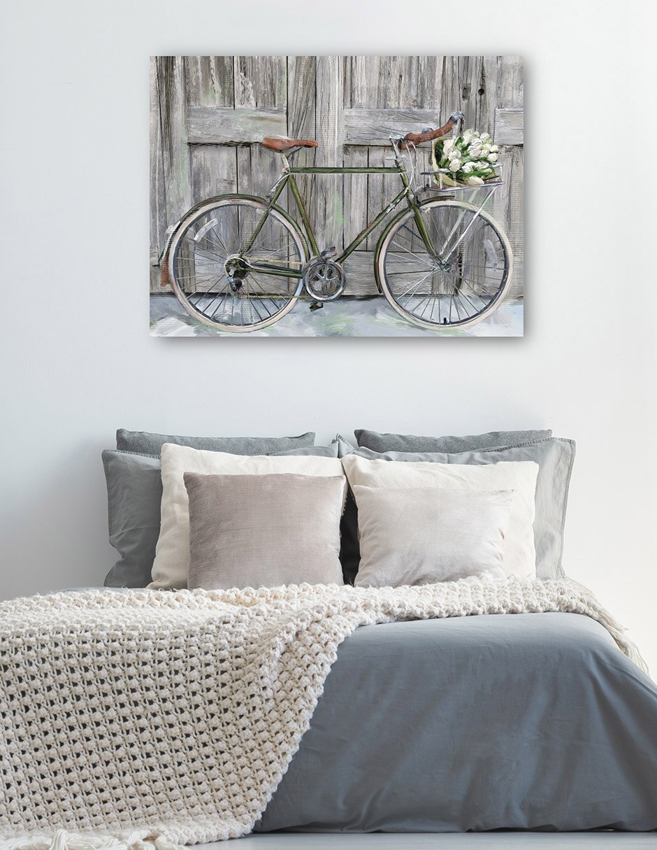 Cuadro decorativo Bicicleta De Granja - Impresión En Lienzo técnica mixta Primavera 5