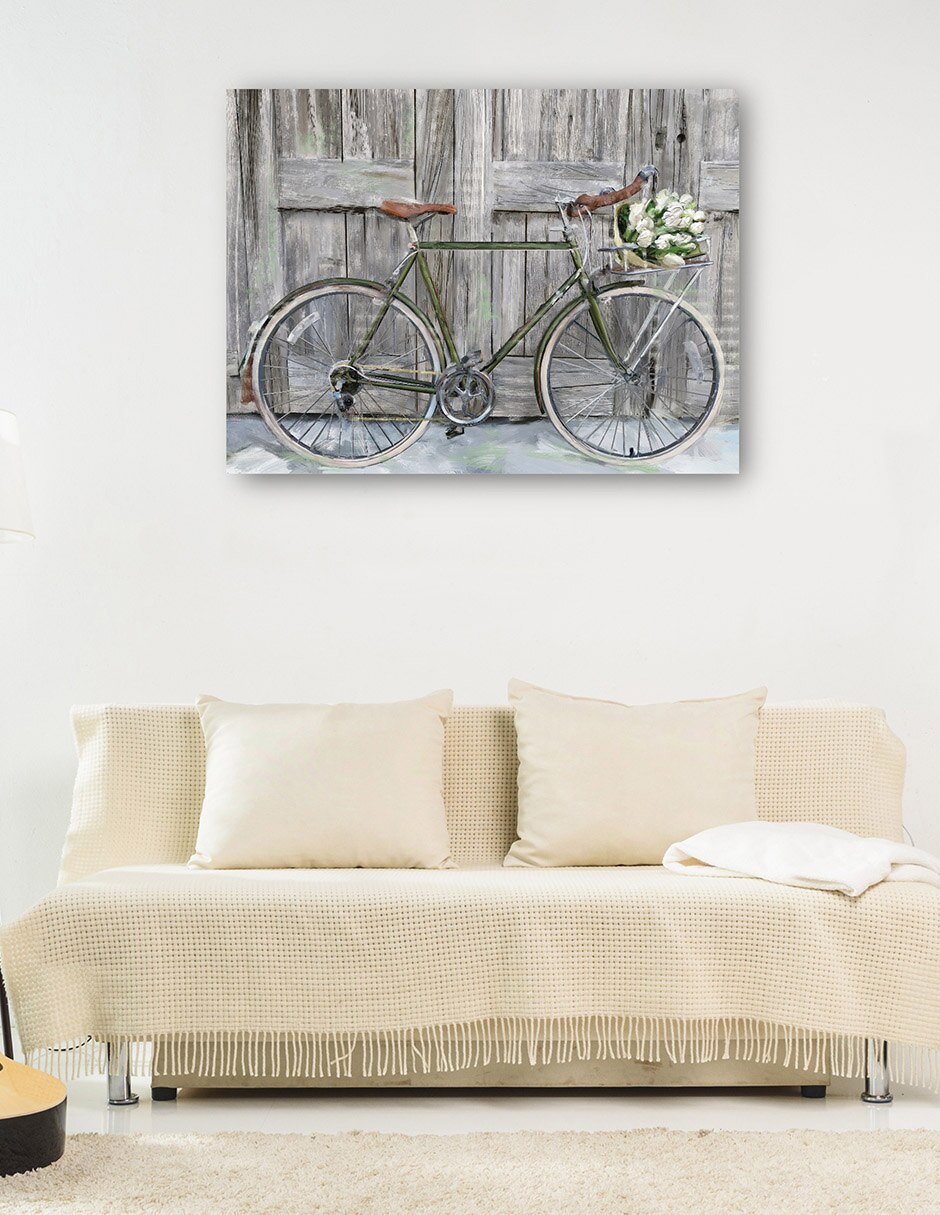 Cuadro decorativo Bicicleta De Granja - Impresión En Lienzo técnica mixta Primavera 6