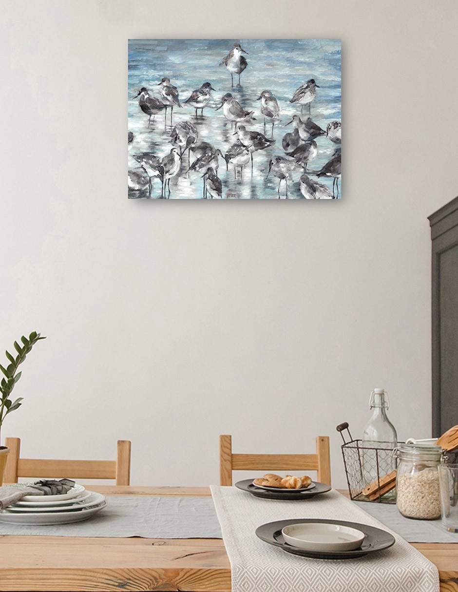 Cuadro decorativo Aves Costeras - Impresión En Lienzo técnica mixta Aves Silvestres 4
