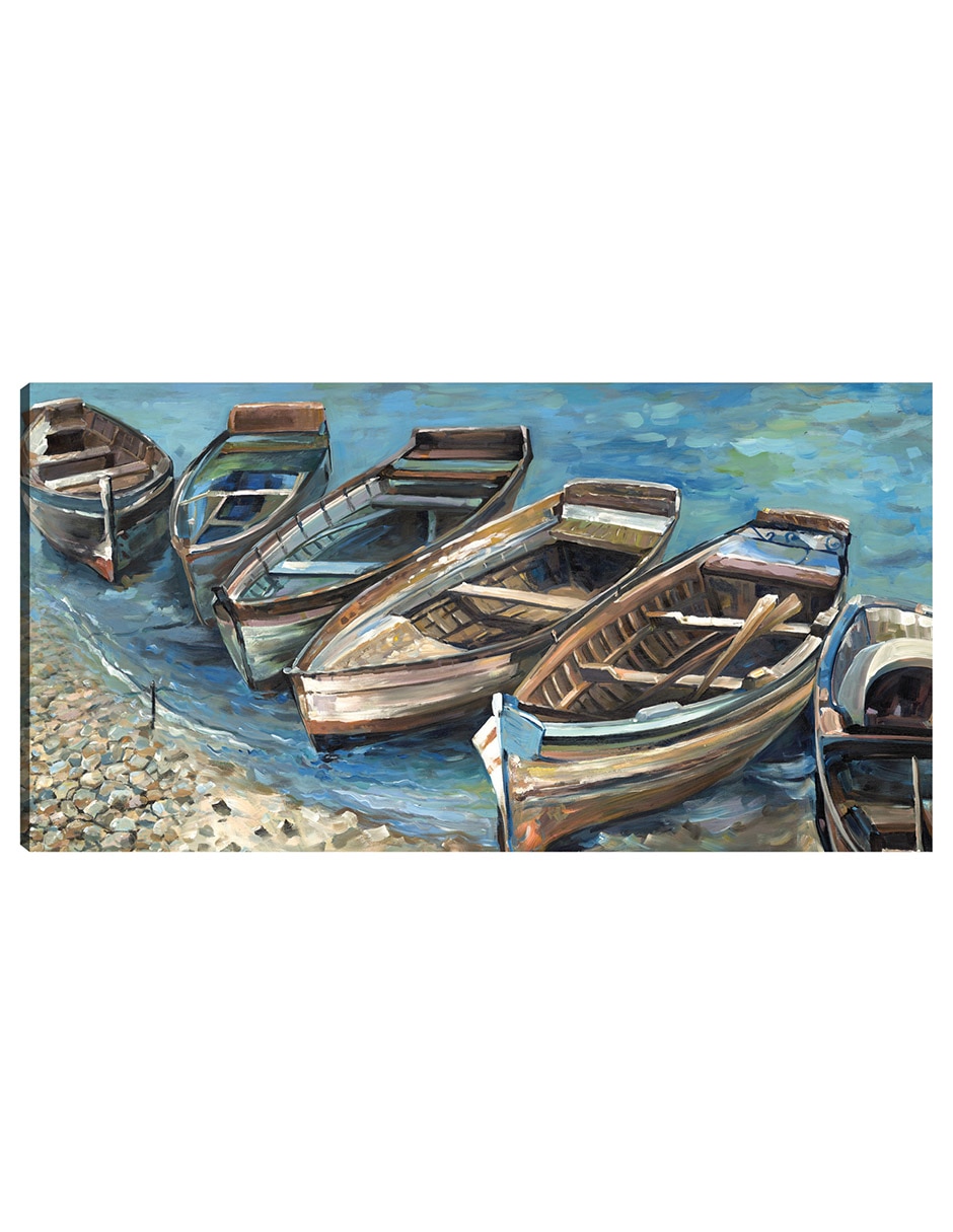 Cuadro decorativo Barcos Varados Ii - Impresión En Lienzo técnica mixta Navegación Cuadro decorativo Barcos Varados Ii - Impresión En Lienzo técnica mixta Navegación