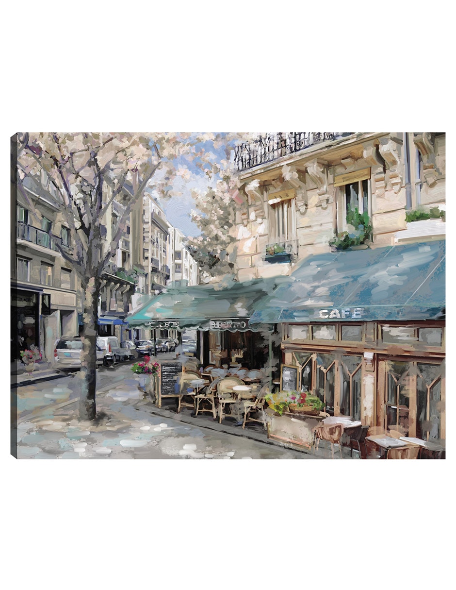 Cuadro decorativo Bistro De París I - Impresión En Lienzo técnica mixta Café