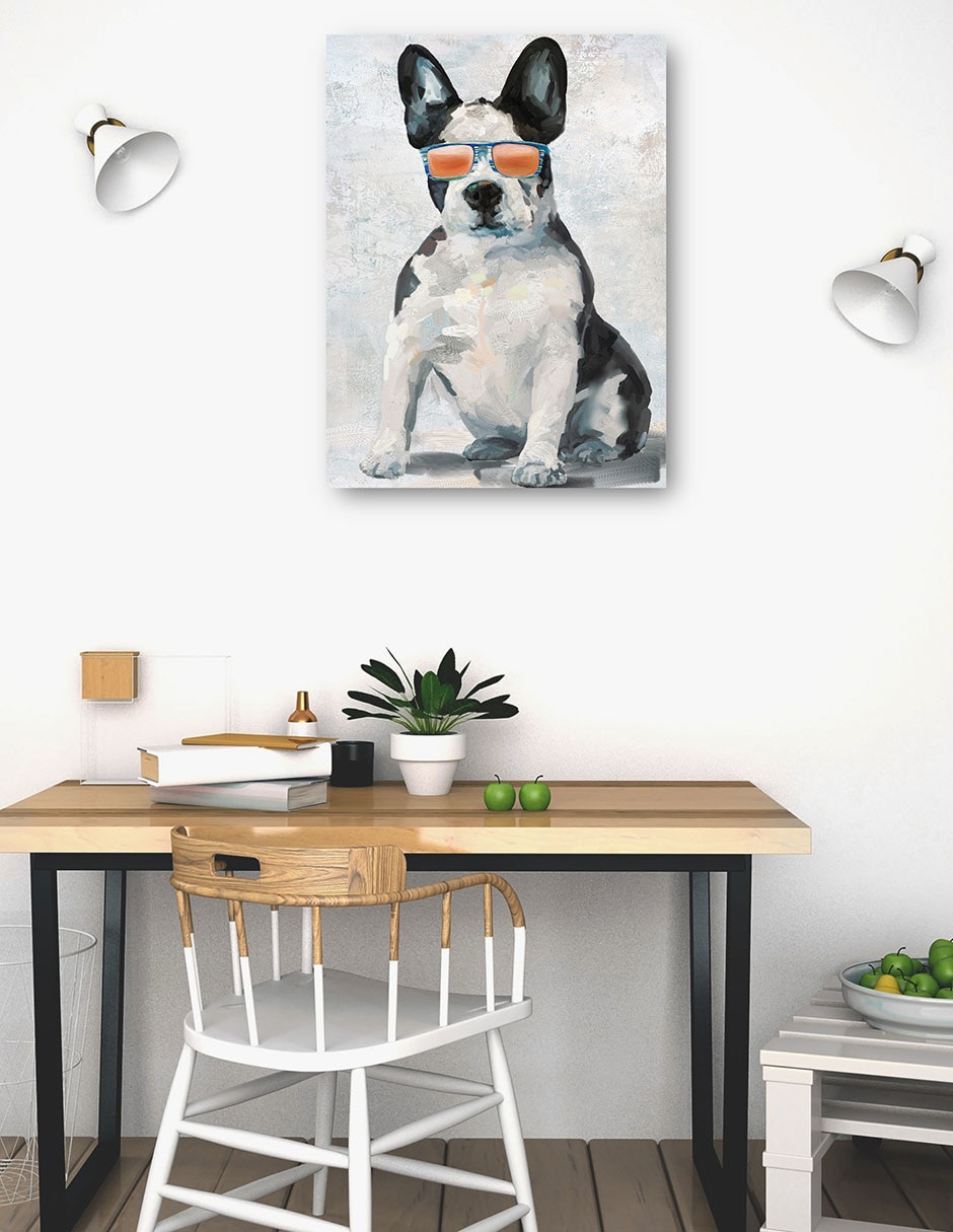 Cuadro decorativo Cachorros Sombríos I - Impresión En Lienzo técnica mixta Animales Domésticos 4