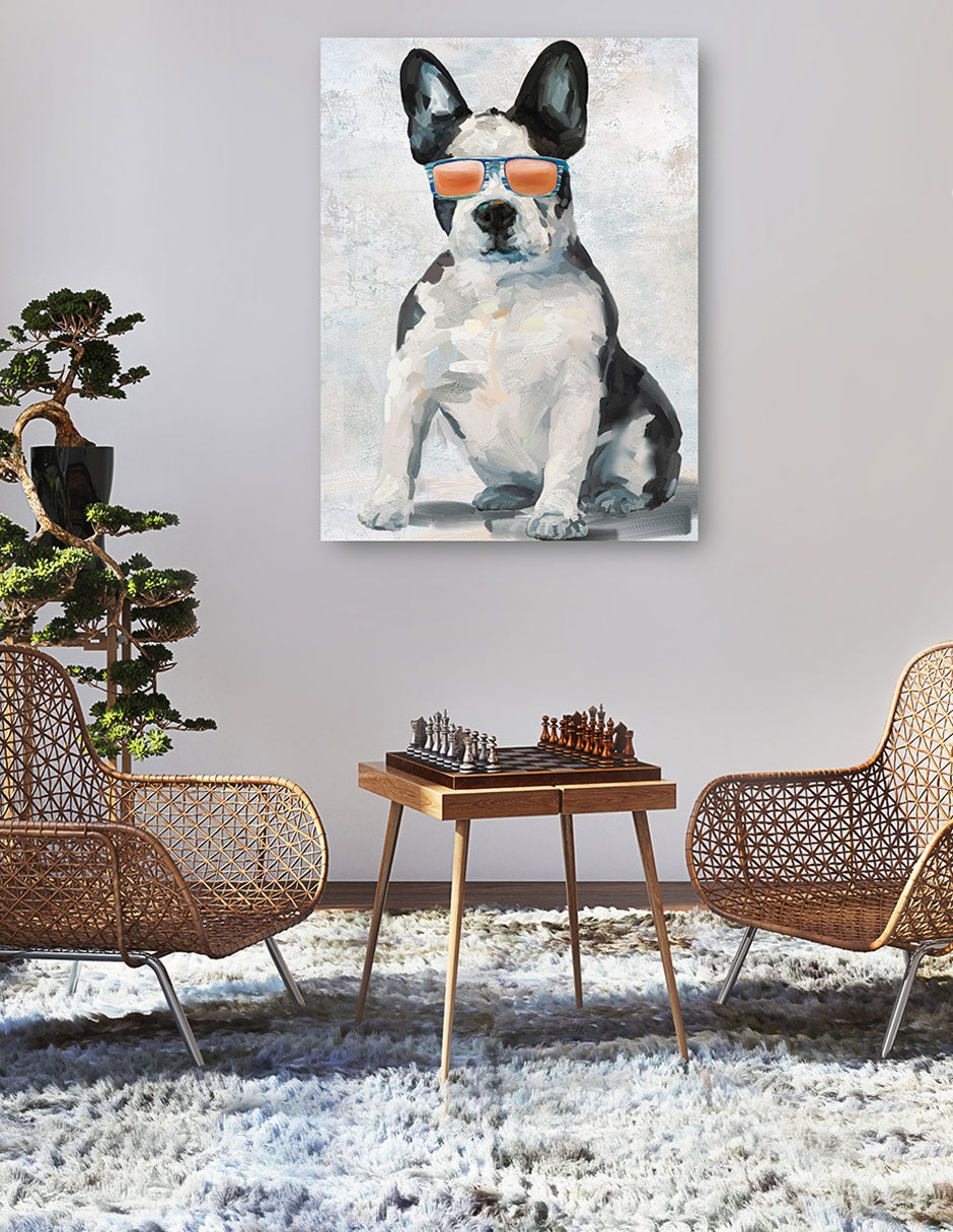 Cuadro decorativo Cachorros Sombríos I - Impresión En Lienzo técnica mixta Animales Domésticos 5