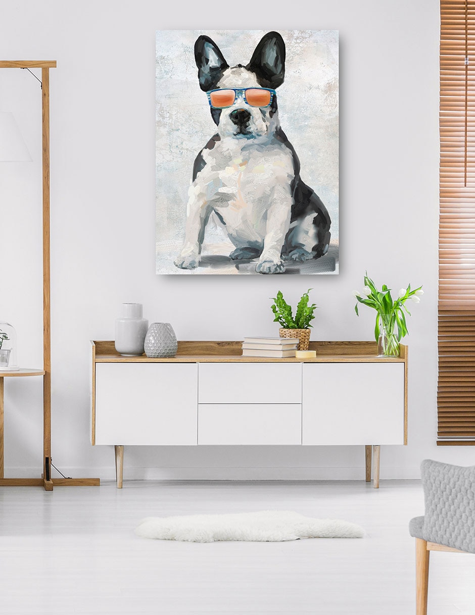 Cuadro decorativo Cachorros Sombríos I - Impresión En Lienzo técnica mixta Animales Domésticos 6