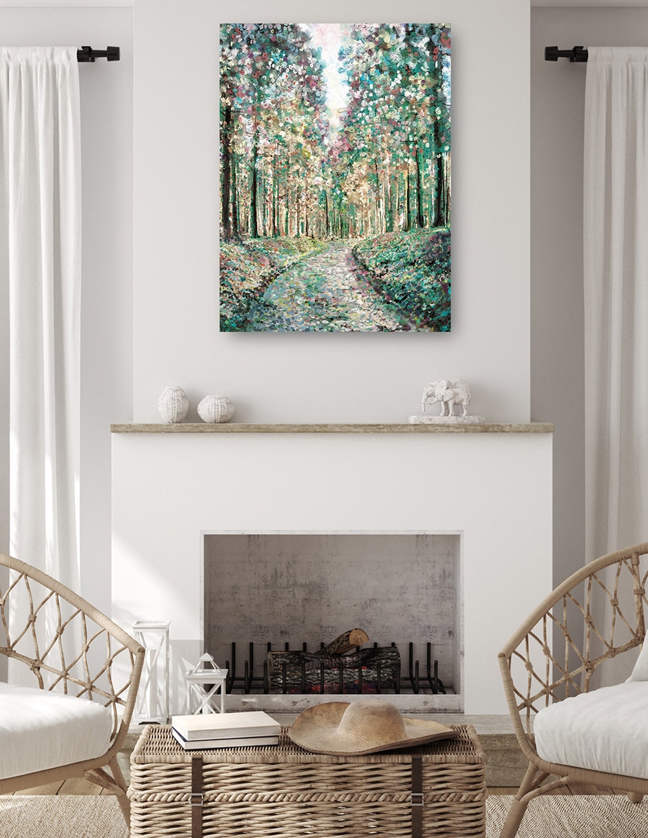 Cuadro decorativo Bosque De Fantasía - Impresión En Lienzo técnica mixta Bosques 4