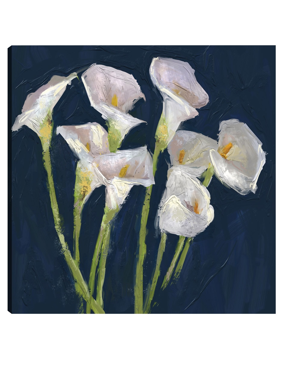 Cuadro decorativo Callas En Azul - Impresión En Lienzo técnica mixta Primavera