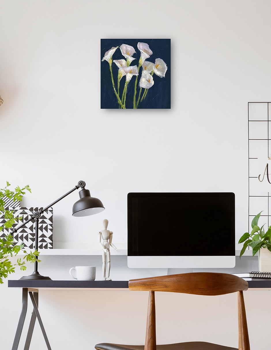 Cuadro decorativo Callas En Azul - Impresión En Lienzo técnica mixta Primavera 3