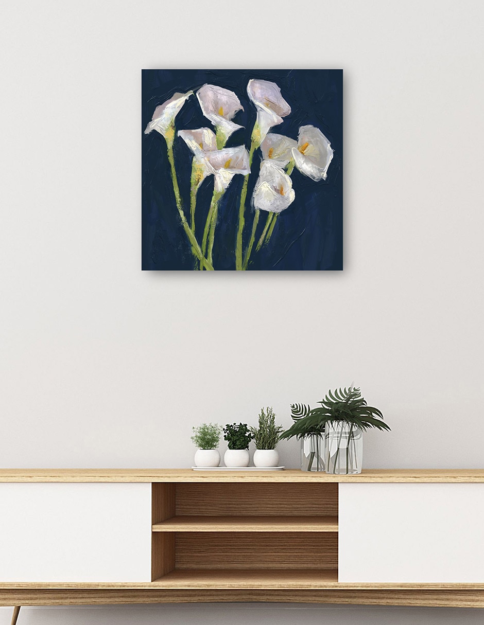 Cuadro decorativo Callas En Azul - Impresión En Lienzo técnica mixta Primavera 5