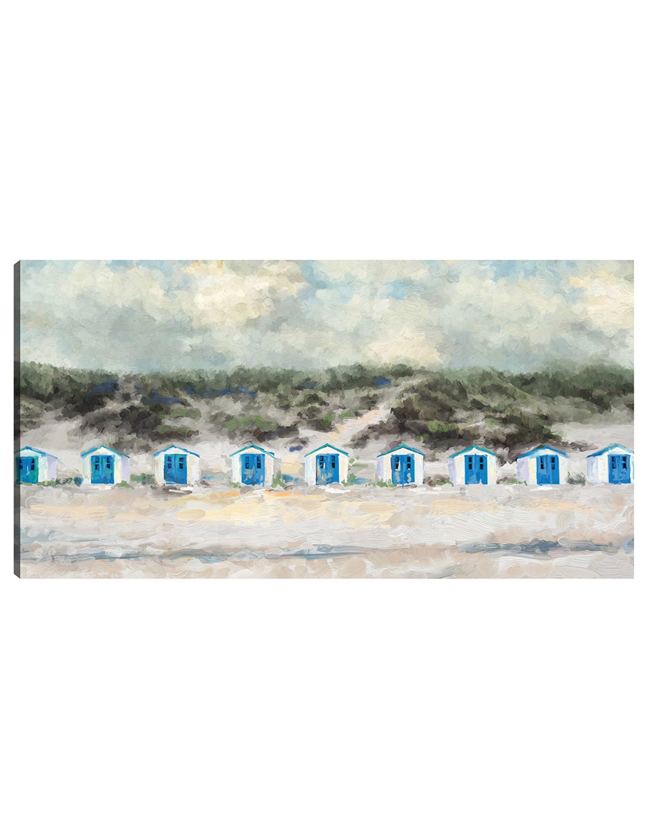 Cuadro decorativo Cabañas Al Amanecer - Impresión En Lienzo técnica mixta Trópico
