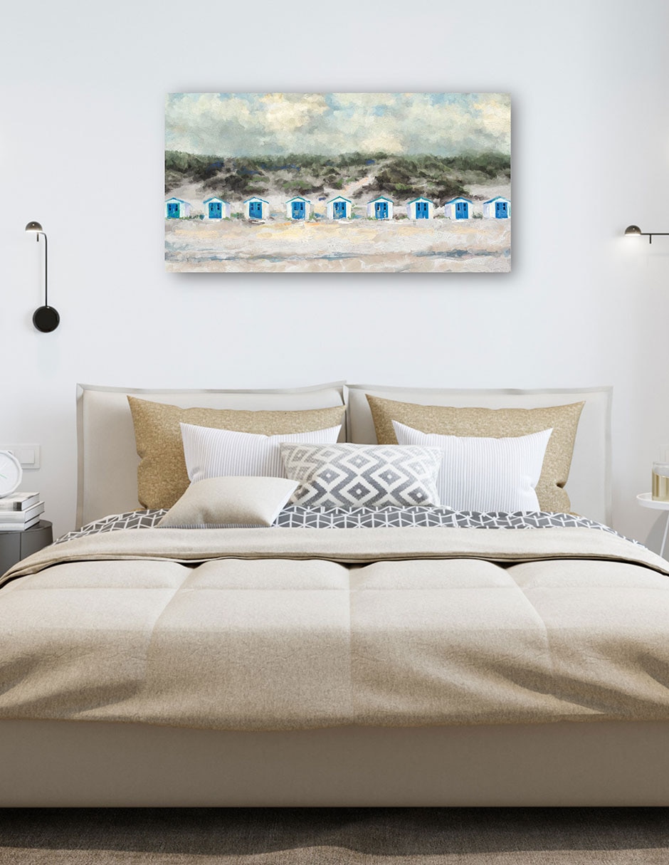 Cuadro decorativo Cabañas Al Amanecer - Impresión En Lienzo técnica mixta Trópico 6