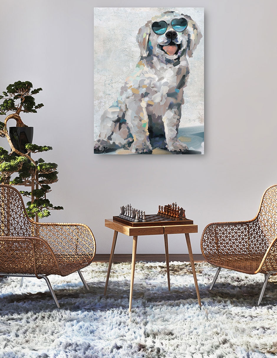 Cuadro decorativo Cachorros Sombríos Iii - Impresión En Lienzo técnica mixta Animales Domésticos 5