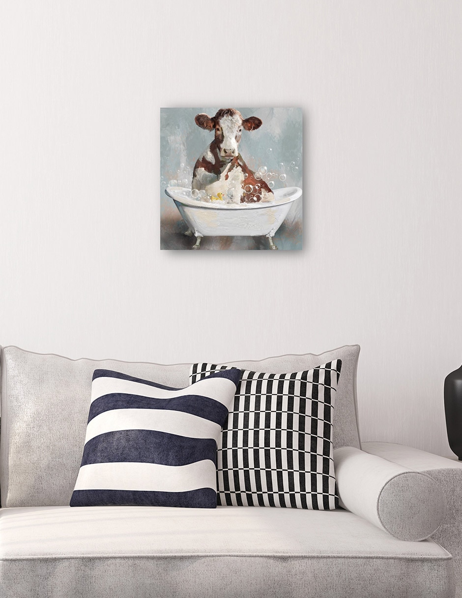 Cuadro decorativo Burbujas Bovinas I - Impresión En Lienzo técnica mixta Aves Silvestres 4