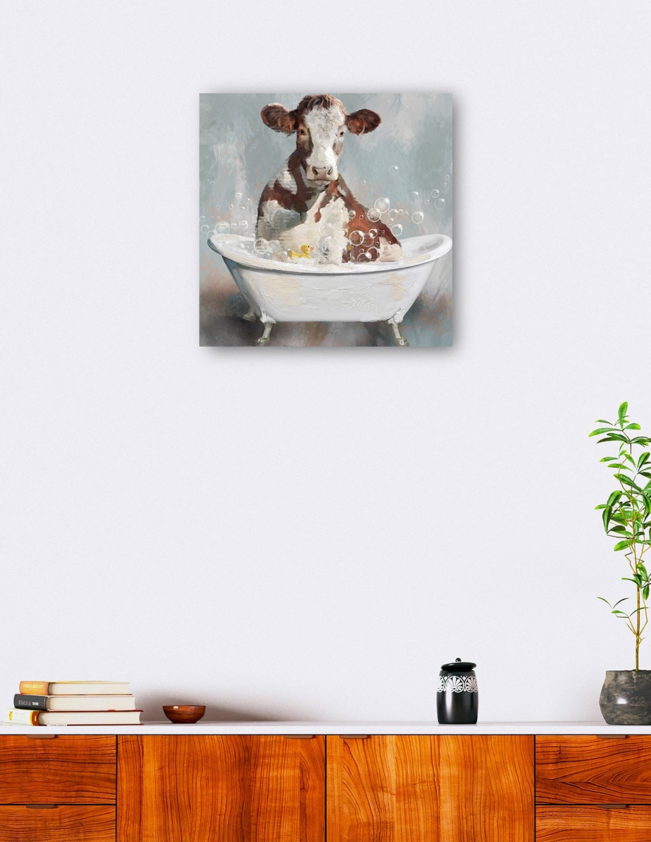Cuadro decorativo Burbujas Bovinas I - Impresión En Lienzo técnica mixta Aves Silvestres 6