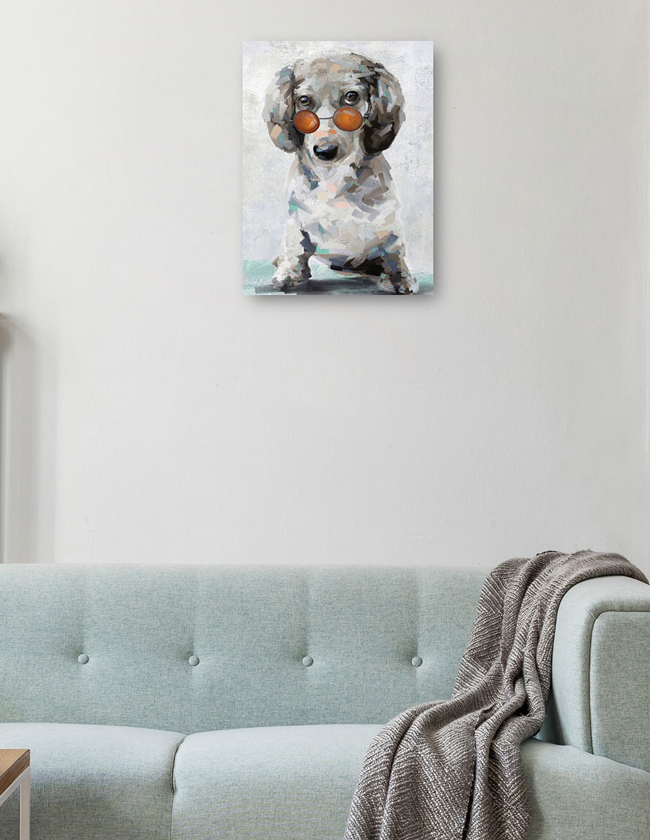 Cuadro decorativo Cachorros Sombríos Ii - Impresión En Lienzo técnica mixta Animales Domésticos 2