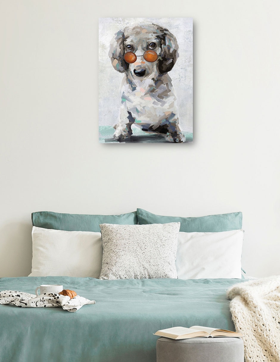Cuadro decorativo Cachorros Sombríos Ii - Impresión En Lienzo técnica mixta Animales Domésticos 3