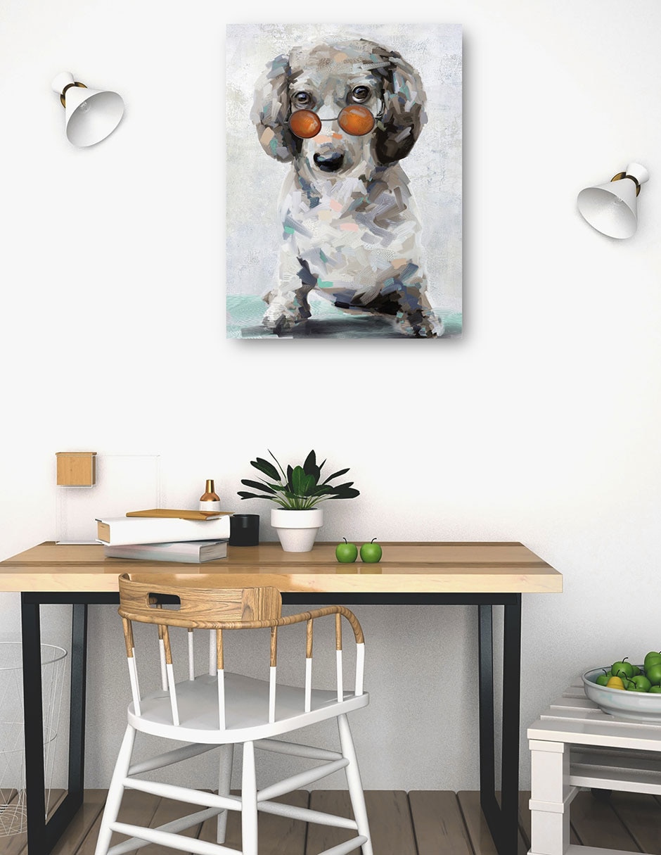 Cuadro decorativo Cachorros Sombríos Ii - Impresión En Lienzo técnica mixta Animales Domésticos 4