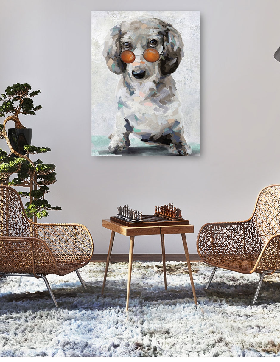Cuadro decorativo Cachorros Sombríos Ii - Impresión En Lienzo técnica mixta Animales Domésticos 5