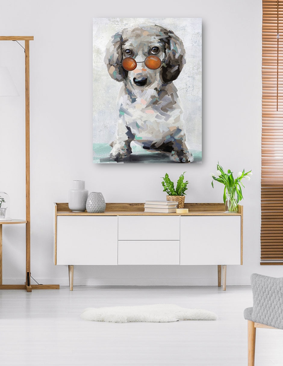 Cuadro decorativo Cachorros Sombríos Ii - Impresión En Lienzo técnica mixta Animales Domésticos 6