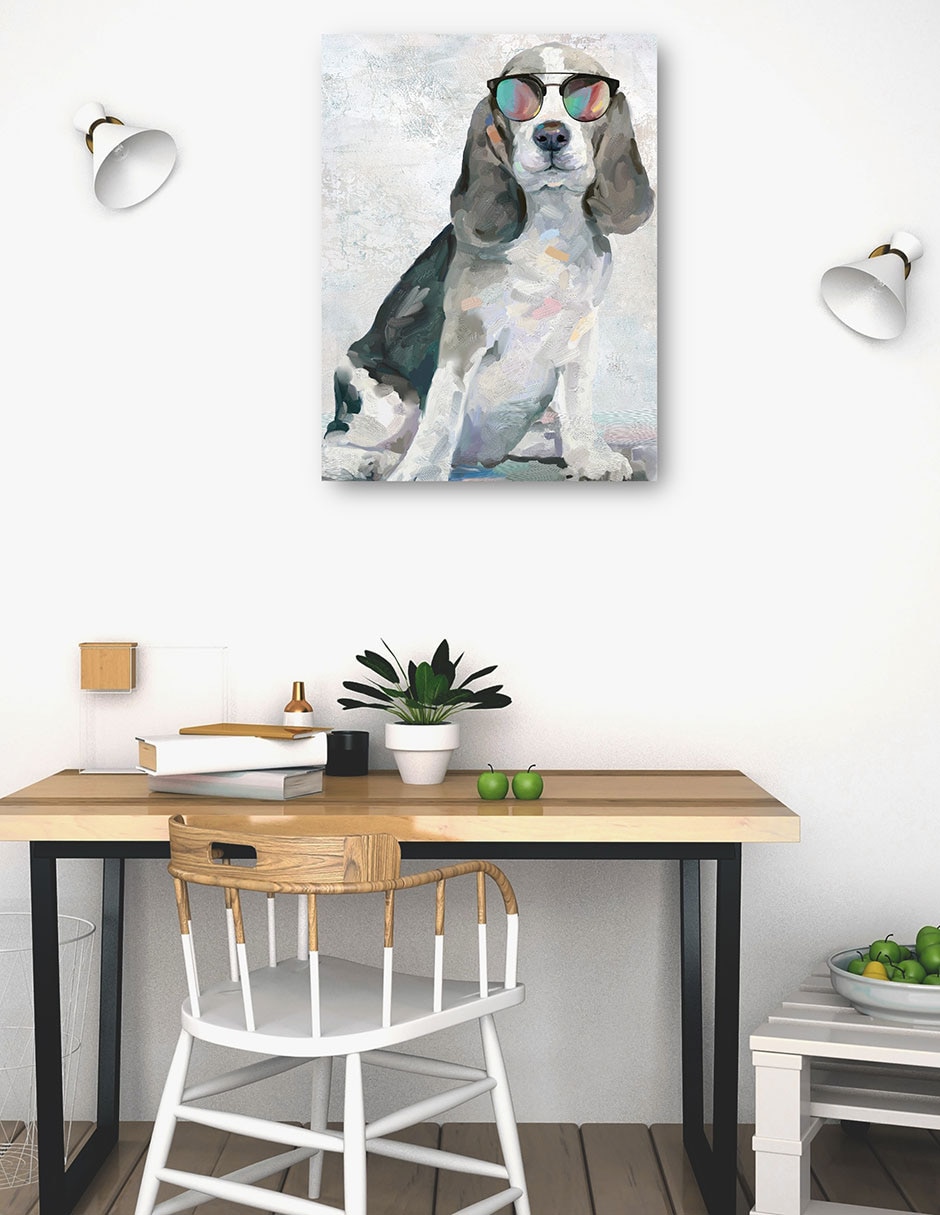 Cuadro decorativo Cachorros Sombríos Iv - Impresión En Lienzo técnica mixta Animales Domésticos 4