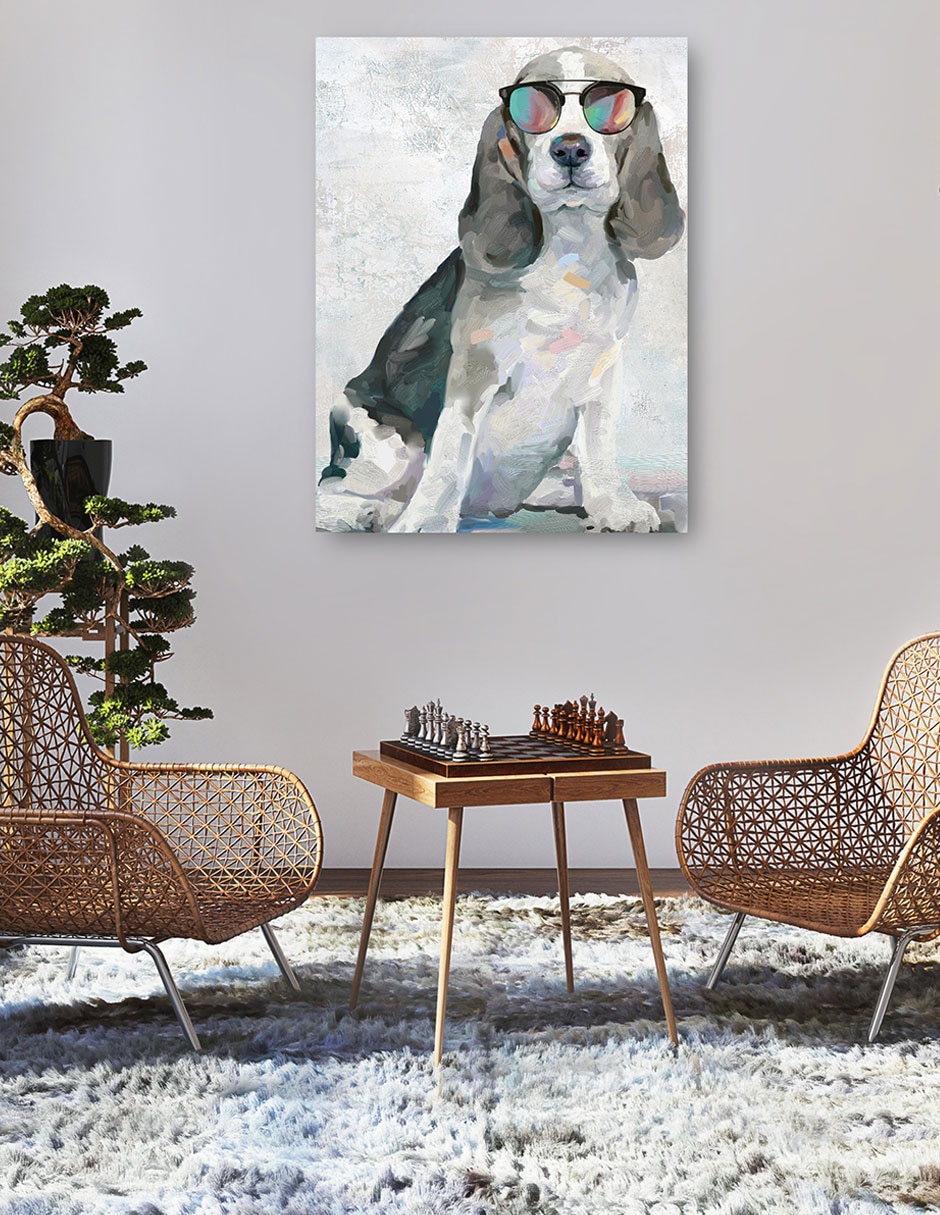 Cuadro decorativo Cachorros Sombríos Iv - Impresión En Lienzo técnica mixta Animales Domésticos 5