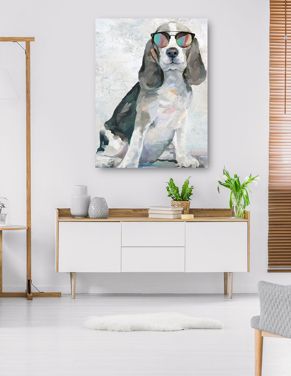 Cuadro decorativo Cachorros Sombríos Iv - Impresión En Lienzo técnica mixta Animales Domésticos 6