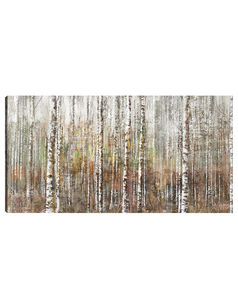 Cuadro decorativo Bosque De Abedules - Impresión En Lienzo técnica mixta Bosques