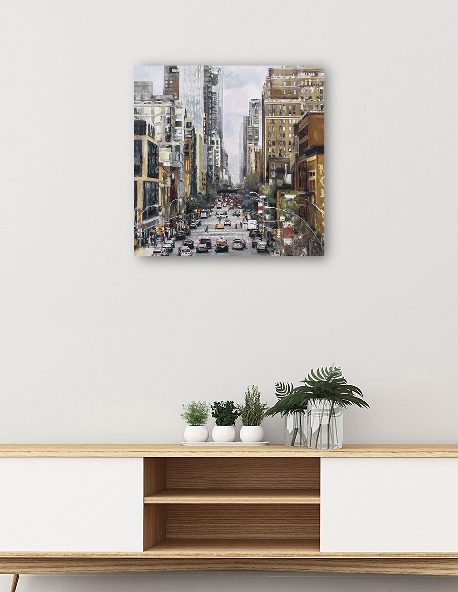 Cuadro decorativo Callejera - Impresión En Lienzo técnica mixta Edificios 5