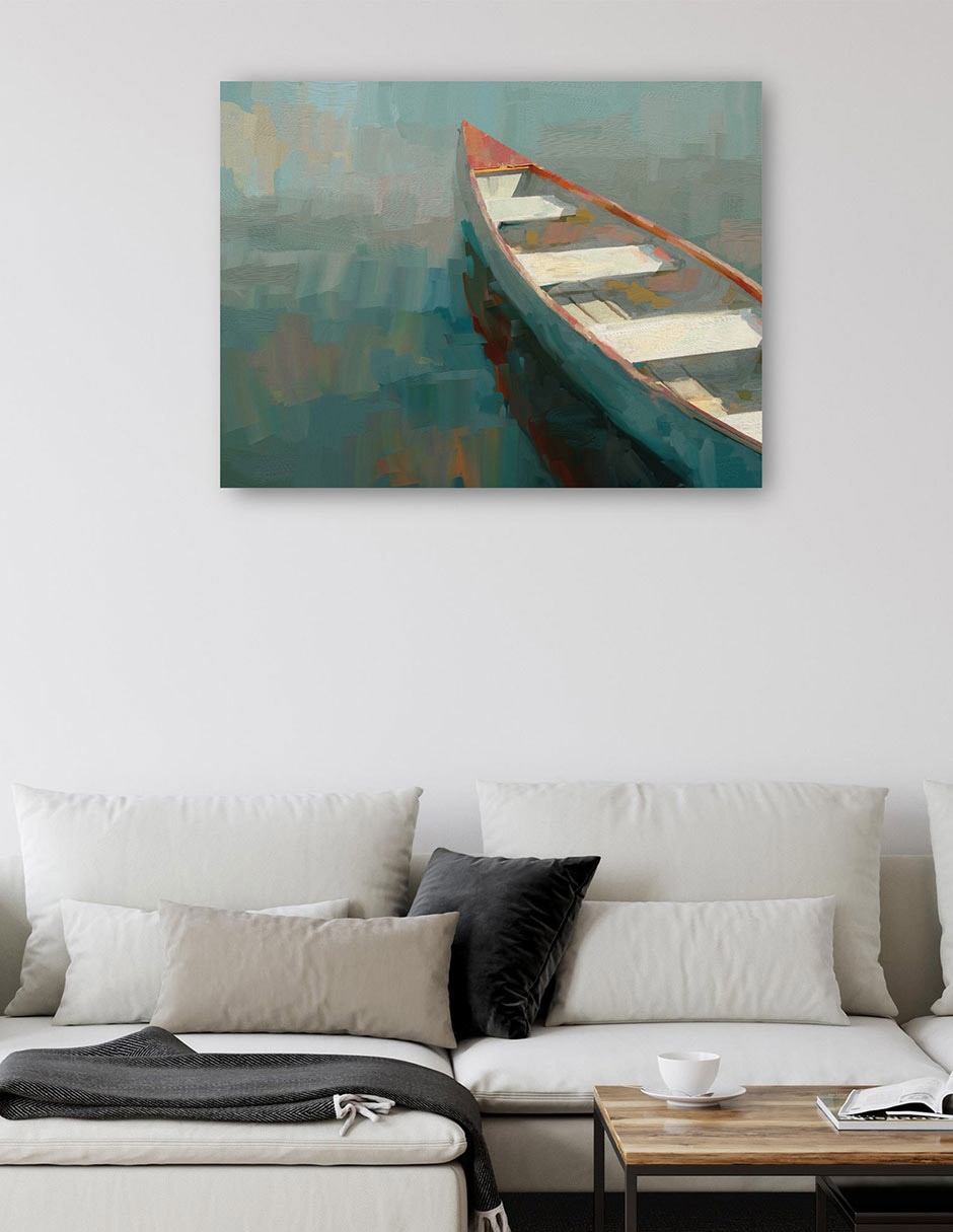 Cuadro decorativo Canoa Coral I - Impresión En Lienzo técnica mixta Navegación 5