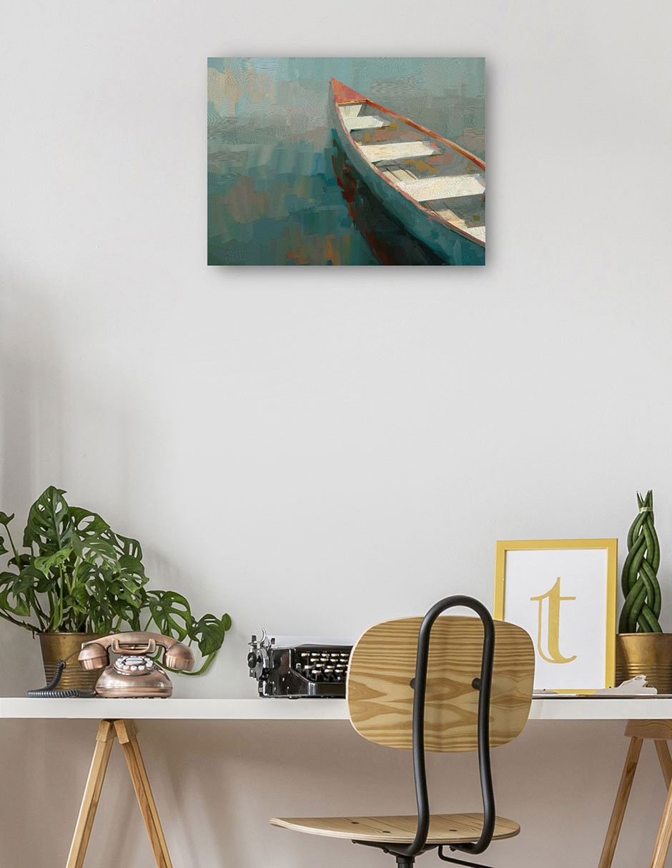Cuadro decorativo Canoa Coral I - Impresión En Lienzo técnica mixta Navegación 7