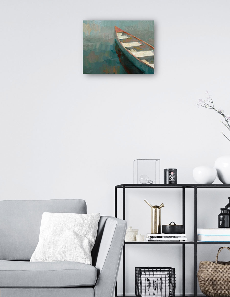 Cuadro decorativo Canoa Coral I - Impresión En Lienzo técnica mixta Navegación 8