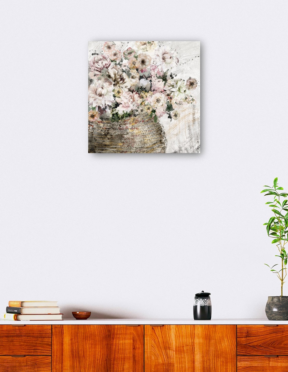 Cuadro decorativo Casa De Campo Fresca - Impresión En Lienzo técnica mixta Arreglo Floral 4