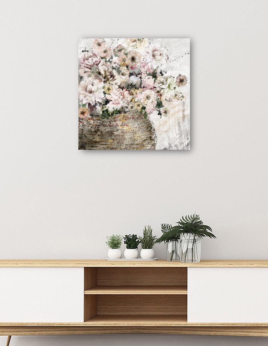 Cuadro decorativo Casa De Campo Fresca - Impresión En Lienzo técnica mixta Arreglo Floral 5