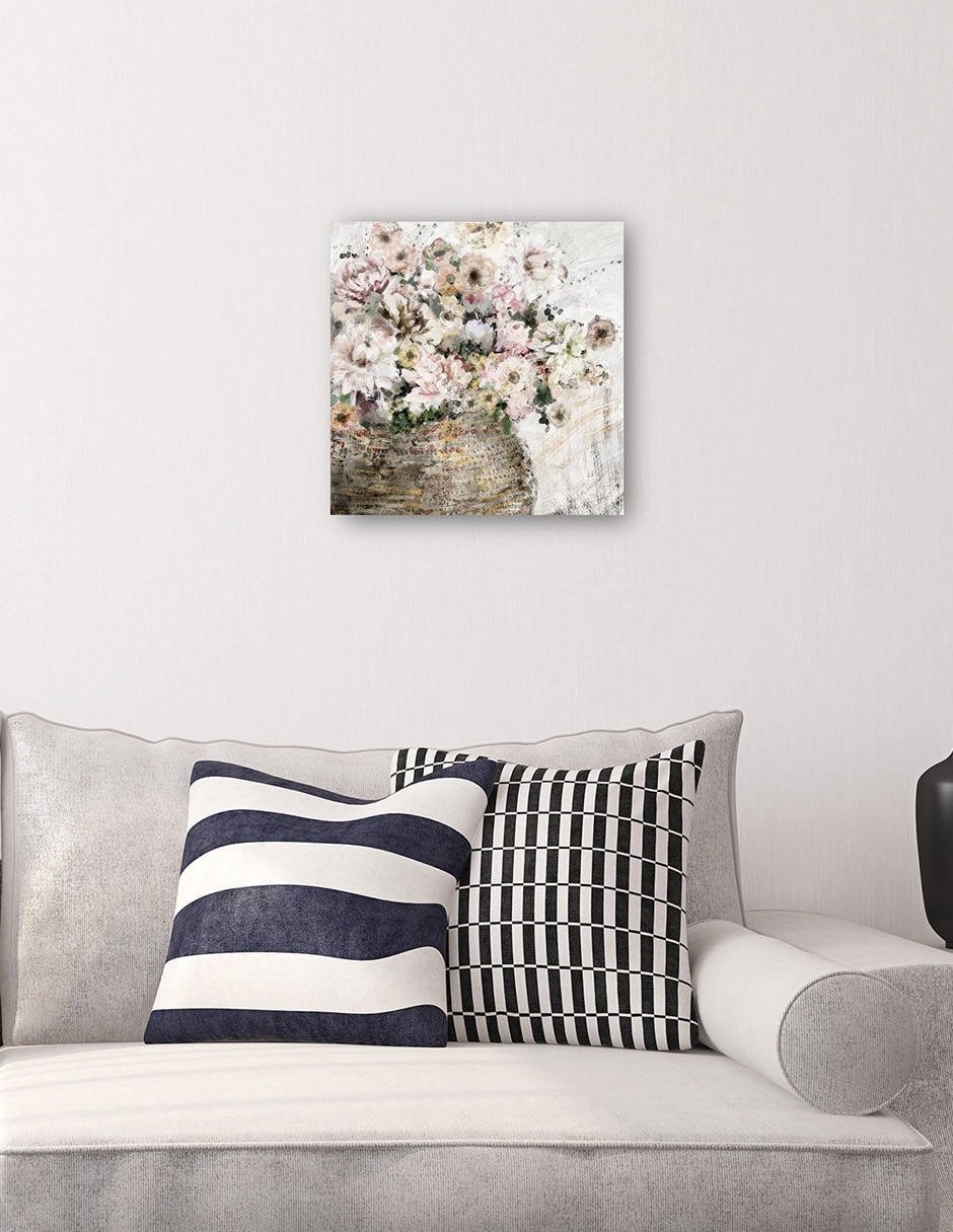 Cuadro decorativo Casa De Campo Fresca - Impresión En Lienzo técnica mixta Arreglo Floral 6
