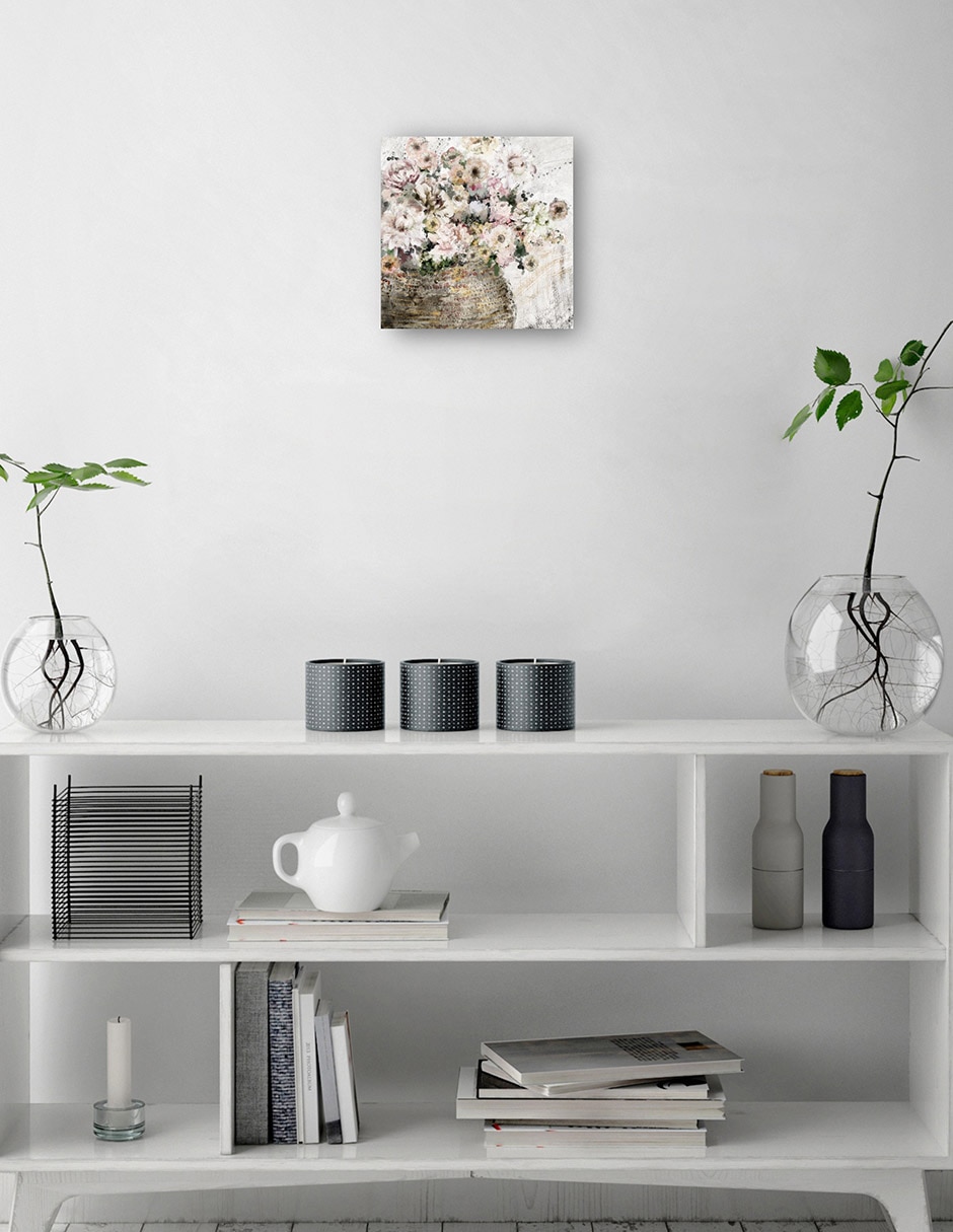 Cuadro decorativo Casa De Campo Fresca - Impresión En Lienzo técnica mixta Arreglo Floral 8