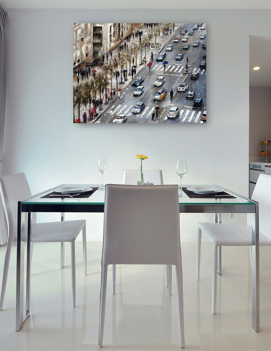 Cuadro decorativo Campos Elíseos - Impresión En Lienzo técnica mixta Arquitectura 4