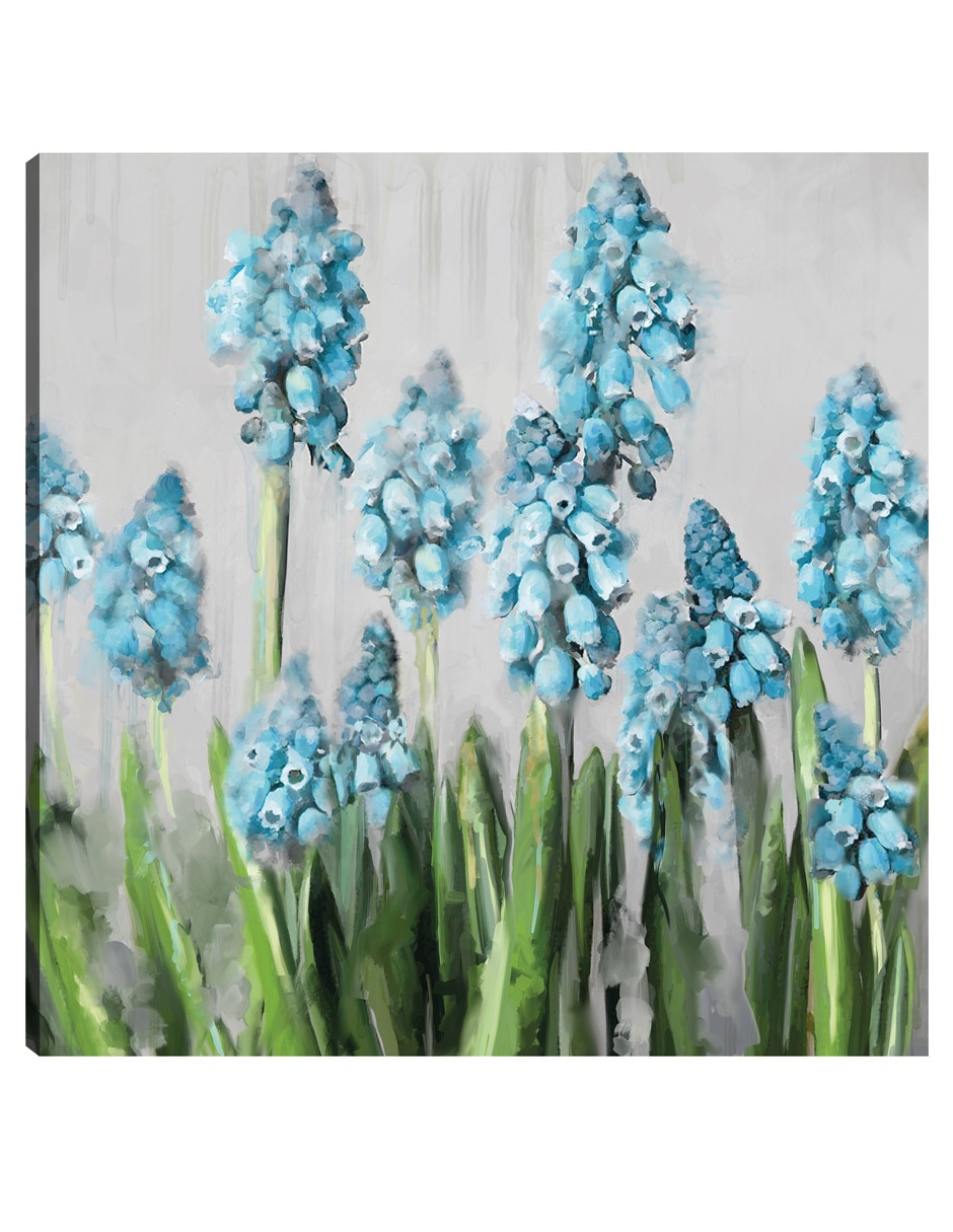 Cuadro decorativo Campanas Azules - Impresión En Lienzo técnica mixta Floración Cuadro decorativo Campanas Azules - Impresión En Lienzo técnica mixta Floración