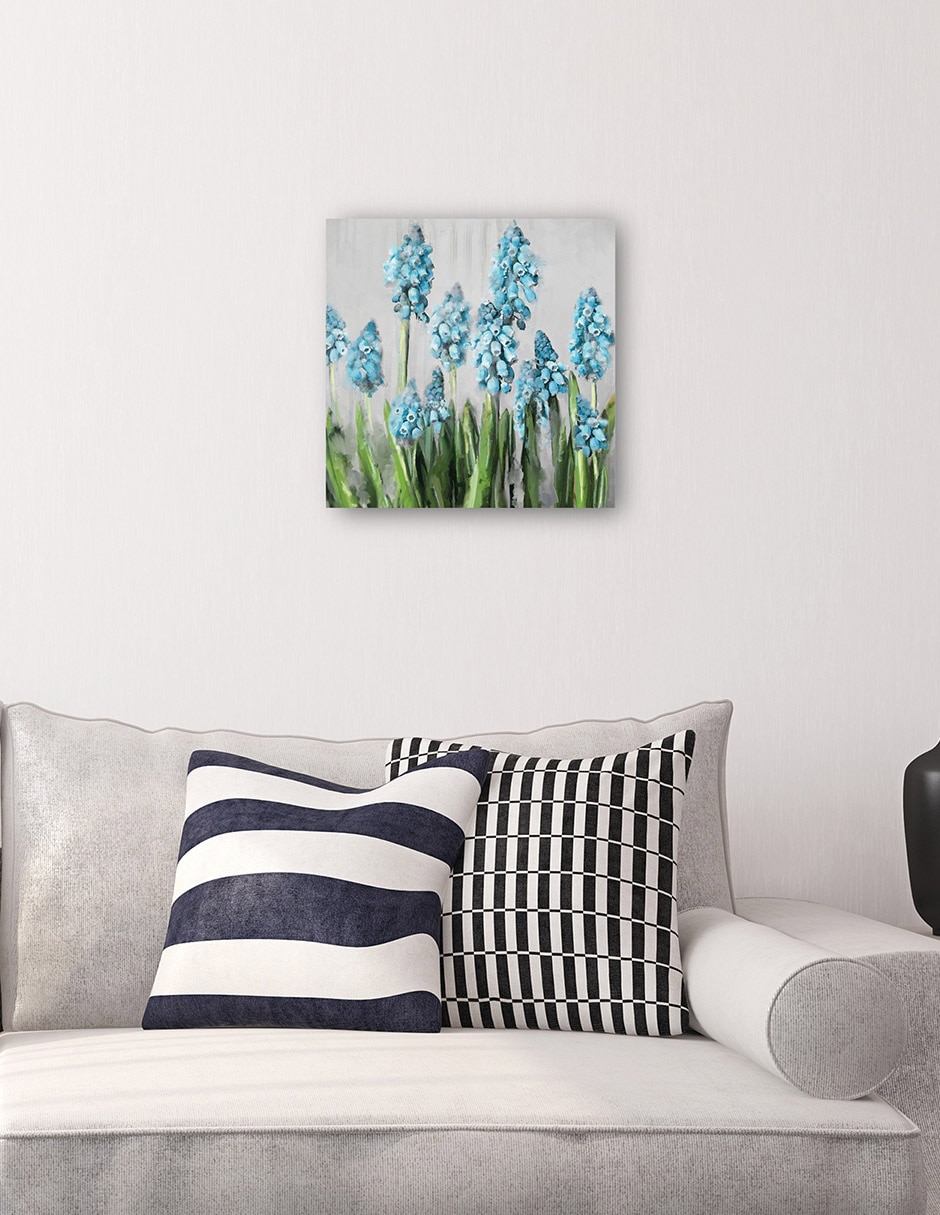 Cuadro decorativo Campanas Azules - Impresión En Lienzo técnica mixta Floración 6