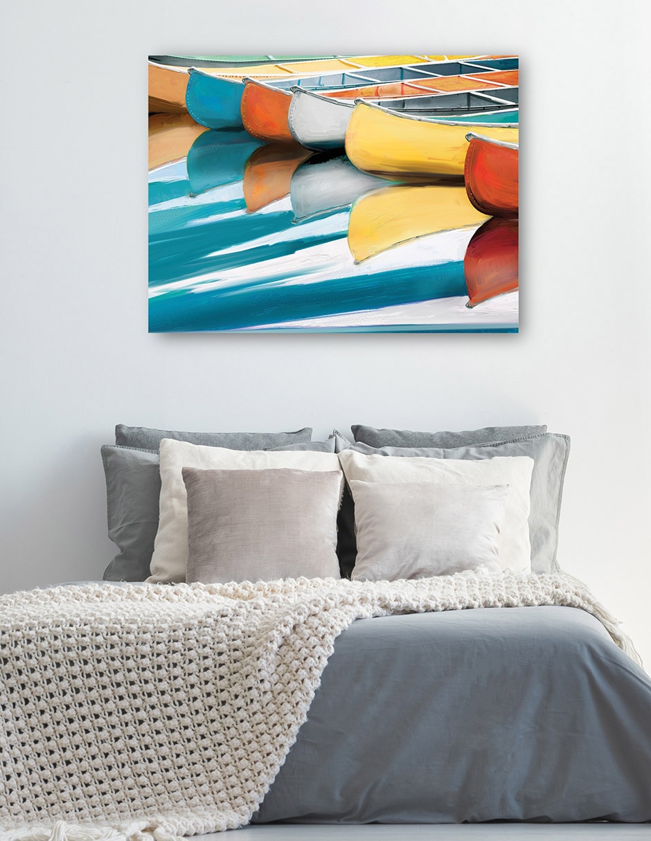 Cuadro decorativo Canoas - Impresión En Lienzo técnica mixta Navegación 5